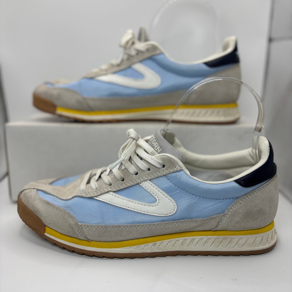 Tretorn Rawlins 2.0‎ Sneakers Mens 7.5M Light Blue Gray Low Top Athletic Shoes